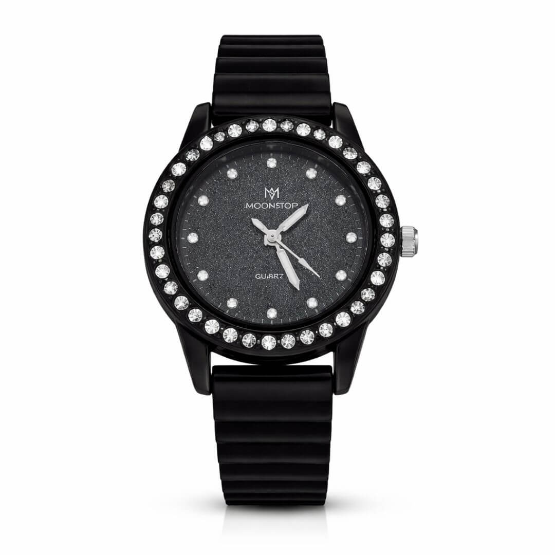 Emerald Crystal Watch (Black)
